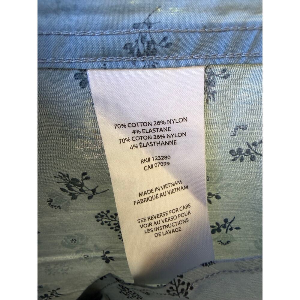 TravisMathew Something New Button-Up Shirt NWT Men’s Small Heather Blue Floral - Picture 6 of 8